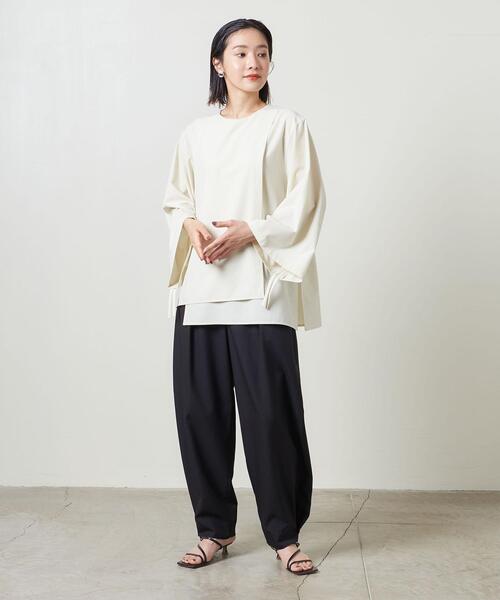 マルゥ／UVカット アシンメトリーレイヤードブラウス ホワイト 白 MARW UNITED ARROWS（マルゥ ユナイテッドアローズ）の「＜MARW