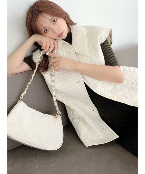 RESEXXY（リゼクシー）の「キルティングチェーンバッグ（ショルダーバッグ・レディース・ブラック/ピンク/アイボリー・FREE）」の21枚目の写真