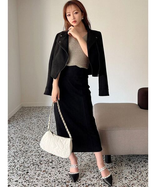 RESEXXY（リゼクシー）の「キルティングチェーンバッグ（ショルダーバッグ・レディース・ブラック/ピンク/アイボリー・FREE）」の11枚目の写真