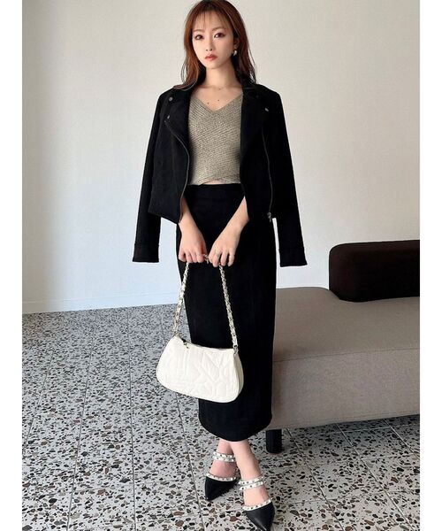 RESEXXY（リゼクシー）の「キルティングチェーンバッグ（ショルダーバッグ・レディース・ブラック/ピンク/アイボリー・FREE）」の19枚目の写真