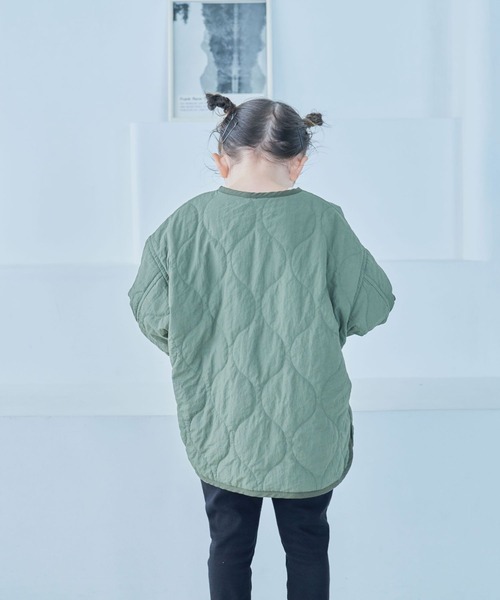 LOWRYS FARM（ローリーズファーム）の「キルティングブルゾン　287653（ブルゾン・キッズ・ブラック/アイボリー/カーキ・150cm/120cm/130cm/110cm/140cm）」の7枚目の写真