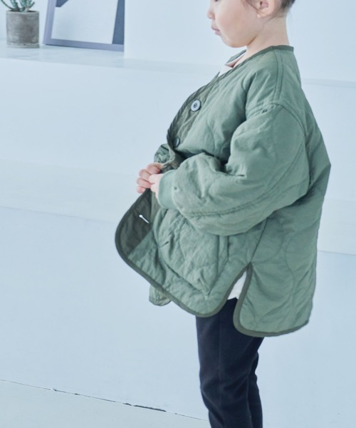 LOWRYS FARM（ローリーズファーム）の「キルティングブルゾン　287653（ブルゾン・キッズ・ブラック/アイボリー/カーキ・150cm/120cm/130cm/110cm/140cm）」の8枚目の写真