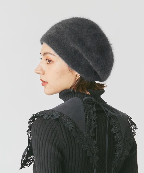 Chapeau d' O（シャポードオー）の「Chapeau d' O  AG Beret Beanie（ハンチング/ベレー帽・レディース・ライトベージュ/ブラウン/ブラック/ベージュ/ピンク/ブルー/グレー・FREE）」の9枚目の写真