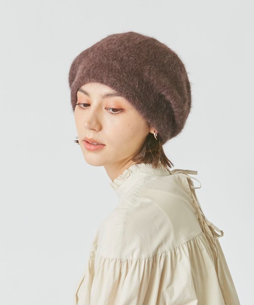 Chapeau d' O（シャポードオー）の「Chapeau d' O  AG Beret Beanie（ハンチング/ベレー帽・レディース・ライトベージュ/ブラウン/ブラック/ベージュ/ピンク/ブルー/グレー・FREE）」の19枚目の写真