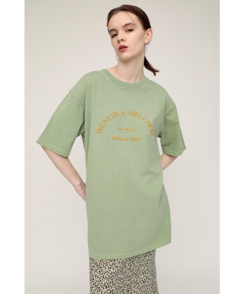 SLY(スライ)の「WASHED LOGO T/SH ウォッシュド ロゴ Tシャツ オーバーサイズ ビッグTシャツ(Tシャツ/カットソー・レディース・ブルー/ミント/ピンク/ホワイト・FREE)」の3枚目の写真