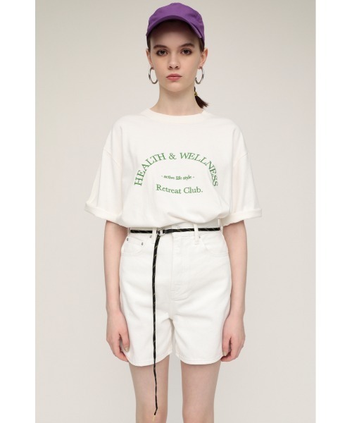 SLY(スライ)の「WASHED LOGO T/SH ウォッシュド ロゴ Tシャツ オーバーサイズ ビッグTシャツ(Tシャツ/カットソー・レディース・ブルー/ミント/ピンク/ホワイト・FREE)」の13枚目の写真