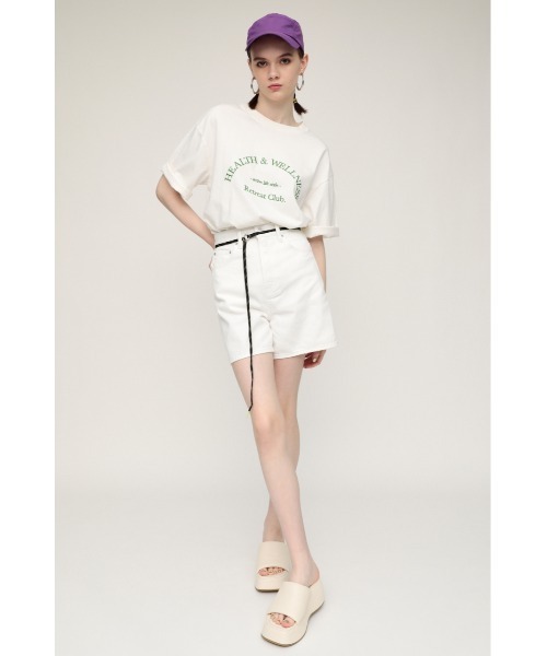SLY(スライ)の「WASHED LOGO T/SH ウォッシュド ロゴ Tシャツ オーバーサイズ ビッグTシャツ(Tシャツ/カットソー・レディース・ブルー/ミント/ピンク/ホワイト・FREE)」の14枚目の写真