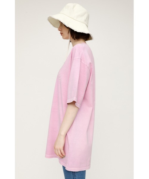 SLY(スライ)の「WASHED LOGO T/SH ウォッシュド ロゴ Tシャツ オーバーサイズ ビッグTシャツ(Tシャツ/カットソー・レディース・ブルー/ミント/ピンク/ホワイト・FREE)」の11枚目の写真