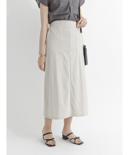 Te chichi TERRASSE（テチチテラス）の「カットタイトスカート【セットアップ可】（スカート・レディース・ブラック/グレー/ブルー・ﾌﾘ-）」の3枚目の写真