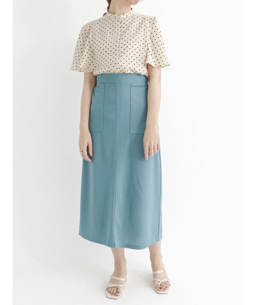 Te chichi TERRASSE（テチチテラス）の「カットタイトスカート【セットアップ可】（スカート・レディース・ブラック/グレー/ブルー・ﾌﾘ-）」の6枚目の写真