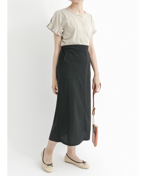 Te chichi TERRASSE（テチチテラス）の「カットタイトスカート【セットアップ可】（スカート・レディース・ブラック/グレー/ブルー・ﾌﾘ-）」の8枚目の写真