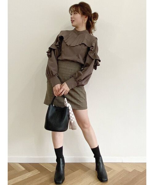 dazzlin(ダズリン)の「ソックスタイトショートブーツ(ブーツ・レディース・ブラック/ベージュ・MEDIUM/LARGE)」の12枚目の写真