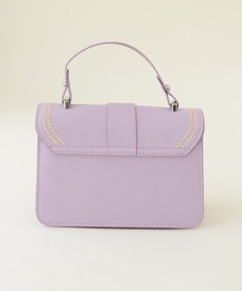 Shelly island（シェリーアイランド）の「2WAYミニスクエアバッグ（ハンドバッグ・レディース・ホワイト/パープル/イエロー・FREE）」の6枚目の写真