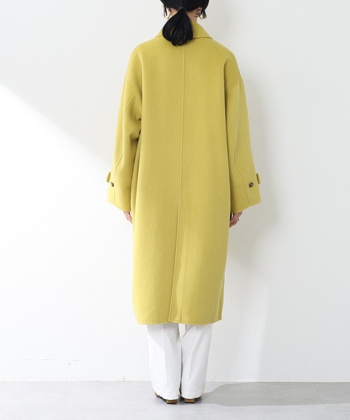 SHENERY(シーナリー)の「ステンカラーリバーロングコート(ステンカラーコート・レディース・ネイビー/イエロー・FREE)」の21枚目の写真