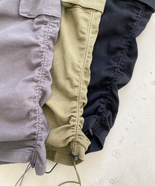 SHAGGIE（シャギー）の「サイドシャーリングミリタリーミディ丈スカート（スカート・レディース・ブラック/グレー/カーキ・SMALL/MEDIUM）」の9枚目の写真