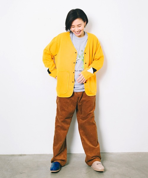 And A（アンドエー）の「AlexanderLeeChang アレキサンダーリーチャン / BLC SWET SANKAKU CARDIGAN サンカク オーバーサイズ スウェットカーディガン / BC012201（カーディガン/ボレロ・メンズ・マスタード/グレー/ブラック・LARGE/X-LARGE/MEDIUM）」の21枚目の写真