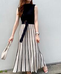 INGNI | 配色リブニット／ワンピース(ワンピース)