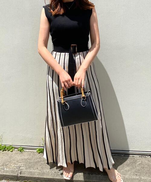 INGNI(イング)の「配色リブニット/ワンピース(ワンピース・レディース・ブラック系その他6/ブラック系3・M)」の7枚目の写真