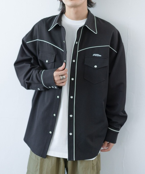 PBLIM（ページボーイリム）の「PAGEBOYLIM/ウエスタンシャツ（シャツ/ブラウス・レディース・イエロー系その他/ブラウン/ブラック・FREE）」の4枚目の写真