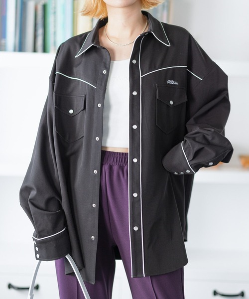 PBLIM（ページボーイリム）の「PAGEBOYLIM/ウエスタンシャツ（シャツ/ブラウス・レディース・イエロー系その他/ブラウン/ブラック・FREE）」の11枚目の写真