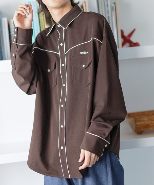 PBLIM（ページボーイリム）の「PAGEBOYLIM/ウエスタンシャツ（シャツ/ブラウス・レディース・イエロー系その他/ブラウン/ブラック・FREE）」の15枚目の写真