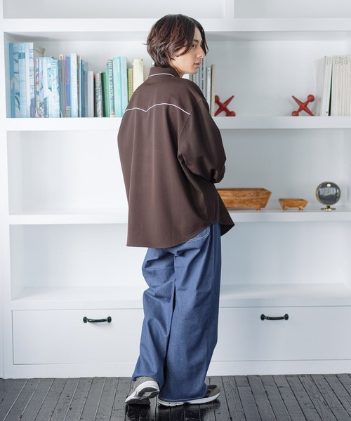 PBLIM（ページボーイリム）の「PAGEBOYLIM/ウエスタンシャツ（シャツ/ブラウス・レディース・イエロー系その他/ブラウン/ブラック・FREE）」の17枚目の写真