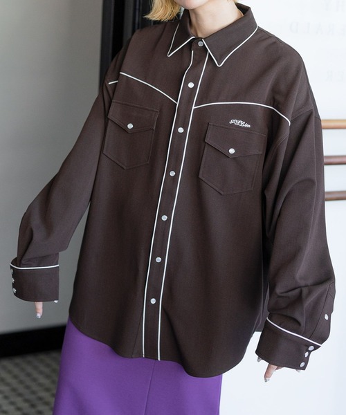 PBLIM（ページボーイリム）の「PAGEBOYLIM/ウエスタンシャツ（シャツ/ブラウス・レディース・イエロー系その他/ブラウン/ブラック・FREE）」の19枚目の写真