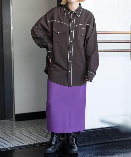 PBLIM（ページボーイリム）の「PAGEBOYLIM/ウエスタンシャツ（シャツ/ブラウス・レディース・イエロー系その他/ブラウン/ブラック・FREE）」の21枚目の写真