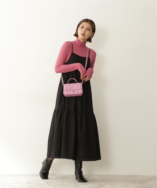 N.（N. Natural Beauty Basic）（エヌエヌナチュラルビューティーベーシック）の「【横田ひかるさん着用】◆キルティングフラップミニショルダーバッグ（ショルダーバッグ・レディース・ブラック/ピンク/ブラウン系その他・ﾌﾘ-）」の5枚目の写真