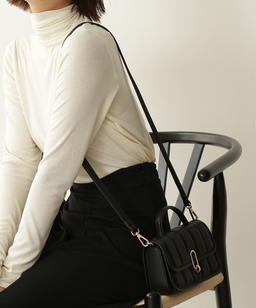 N.（N. Natural Beauty Basic）（エヌエヌナチュラルビューティーベーシック）の「【横田ひかるさん着用】◆キルティングフラップミニショルダーバッグ（ショルダーバッグ・レディース・ブラック/ピンク/ブラウン系その他・ﾌﾘ-）」の11枚目の写真