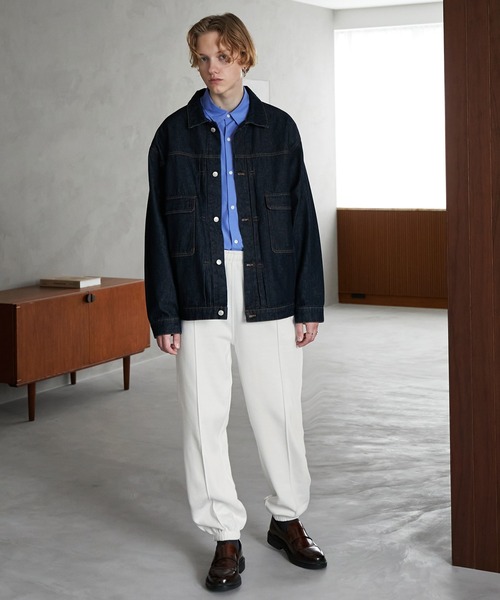 ピンタックルーズテーパードスウェットジョガーパンツ EMMA CLOTHES