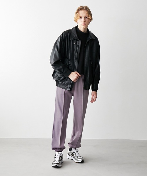 ピンタックルーズテーパードスウェットジョガーパンツ EMMA CLOTHES