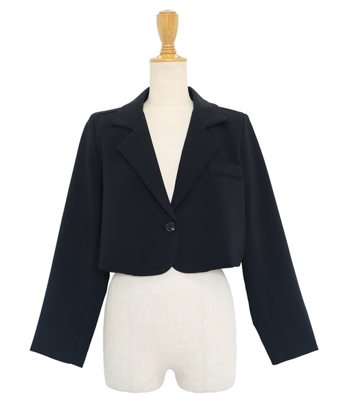 BLUEEAST（ブルーイースト）の「ショートジャケット（テーラードジャケット・レディース・ブラック/ベージュ/グレイッシュベージュ/グレー系/ブラック系・MEDIUM/LARGE）」の19枚目の写真