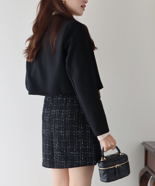 BLUEEAST（ブルーイースト）の「ショートジャケット（テーラードジャケット・レディース・ブラック/ベージュ/グレイッシュベージュ/グレー系/ブラック系・MEDIUM/LARGE）」の22枚目の写真