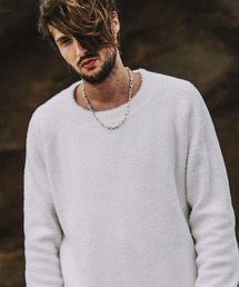 【NO ID.】Shaggy Knit Crew Neck Big Pullover / シャギー ニット クルーネック ビッグ プルオーバー