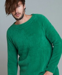 NO ID. | 【NO ID.】Shaggy Knit Crew Neck Big Pullover / シャギー ニット クルーネック ビッグ プルオーバー(ニット/セーター)