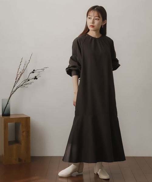 SENSE OF PLACE by URBAN RESEARCH（センスオブプレイスバイアーバンリサーチ）の「ベストレイヤードシャツワンピース（ワンピース・レディース・チャコールグレー/オフホワイト/グリーン系その他/ブルー系その他/イエロー系その他・ONE/S）」の13枚目の写真