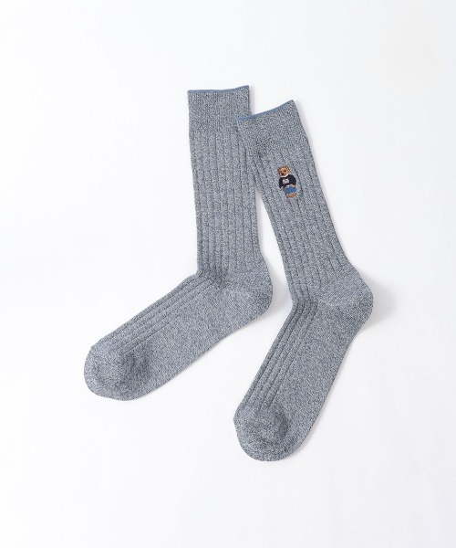 POLO RALPH LAUREN（ポロ ラルフ ローレン）の「POLO RALPH LAUREN メンズ ポロベア リブソックス 02012450（ソックス/靴下・メンズ・ブラック/ネイビー/ターコイズブルー/アイボリー/グレー/レッド/ブルー・25-27CM/27-29cm）」の6枚目の写真