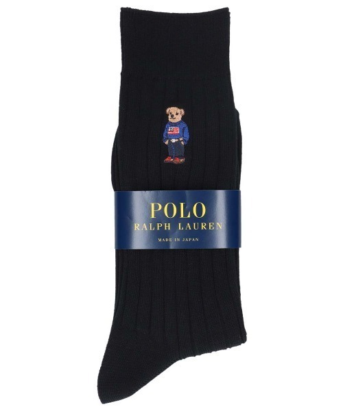 POLO RALPH LAUREN(ポロ ラルフ ローレン)の「POLO RALPH LAUREN メンズ ポロベア リブソックス 02012450(ソックス/靴下・メンズ・ブラック/ネイビー/ターコイズブルー/アイボリー/グレー/レッド・25-27CM/27-29cm)」の3枚目の写真