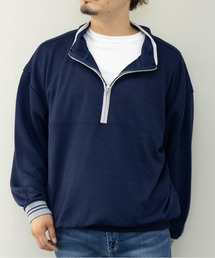 B.I.D.（ビーアイディー）の「《裏毛ハーフZIP》ビッグトレーナー(300g)（スウェット）」