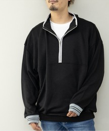 B.I.D.（ビーアイディー）の「《裏毛ハーフZIP》ビッグトレーナー(300g)（スウェット）」