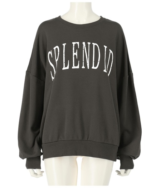 ANAP（アナップ）の「かすれプリント裏毛プルオーバー（スウェット・レディース・スミクロ/ライトグレー/ブラウン・FREE）」の12枚目の写真