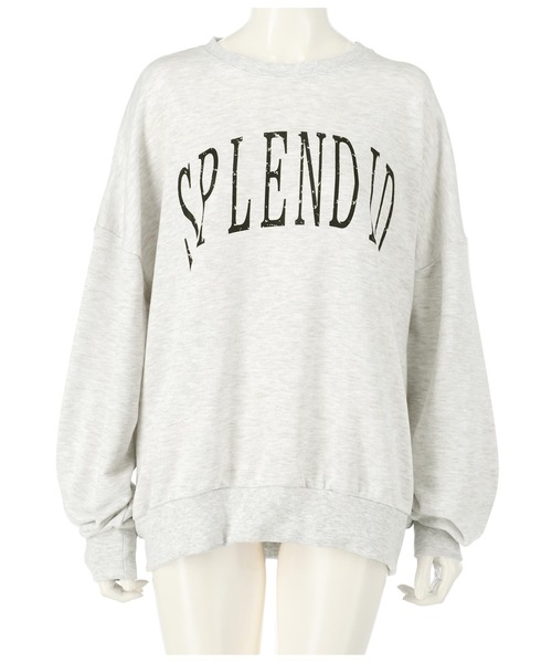 ANAP（アナップ）の「かすれプリント裏毛プルオーバー（スウェット・レディース・スミクロ/ライトグレー/ブラウン・FREE）」の13枚目の写真