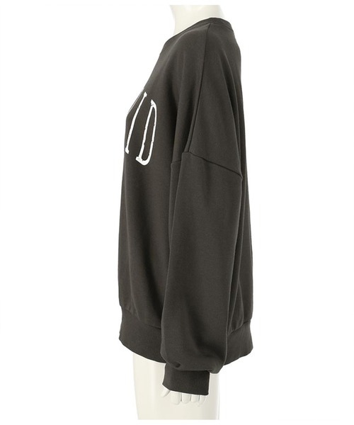 ANAP（アナップ）の「かすれプリント裏毛プルオーバー（スウェット・レディース・スミクロ/ライトグレー/ブラウン・FREE）」の15枚目の写真