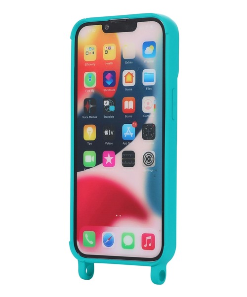 iPhone13 Pro用(6.1)】カラーケース+ショルダーストラップ 2点