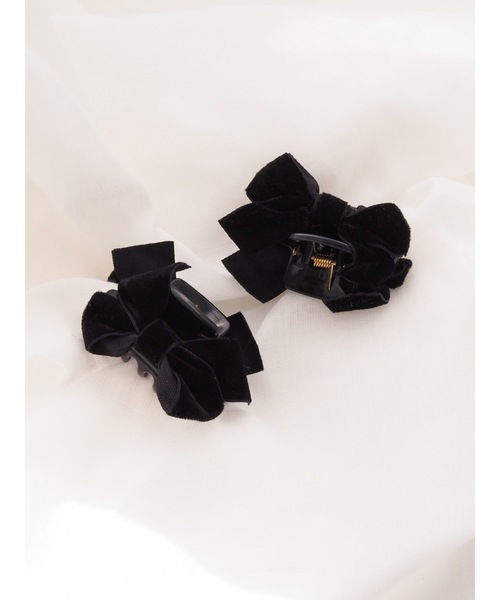 jumelle(ジュメロ)の「ベロアリボンクリップ(バレッタ/ヘアクリップ・レディース・ブラック・FREE)」の15枚目の写真
