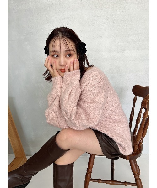 jumelle(ジュメロ)の「ベロアリボンクリップ(バレッタ/ヘアクリップ・レディース・ブラック・FREE)」の7枚目の写真