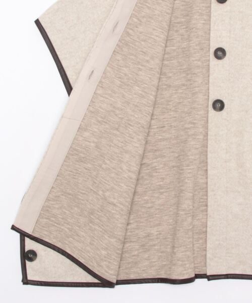 coca（coca）（コカ）の「ニットモッサパイピングポンチョ（ポンチョ・レディース・アイボリー・ONE SIZE）」の15枚目の写真