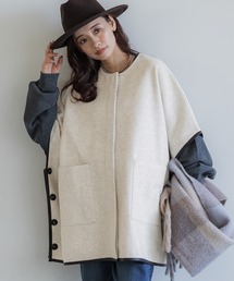 coca（coca） | ニットモッサパイピングポンチョ(ポンチョ)