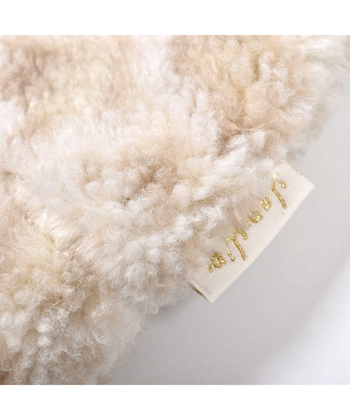 SLAP SLIP(スラップスリップ)の「SLAPSLIP/もこもこボア無地ヒョウ柄台形スカート(90~130cm)(デニムスカート・キッズ・グレー/ホワイト系その他・90/100/110/120/130)」の4枚目の写真